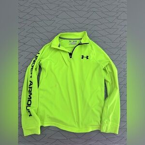 Under Armour boys 3/4 zip Heat gear shirt size medium